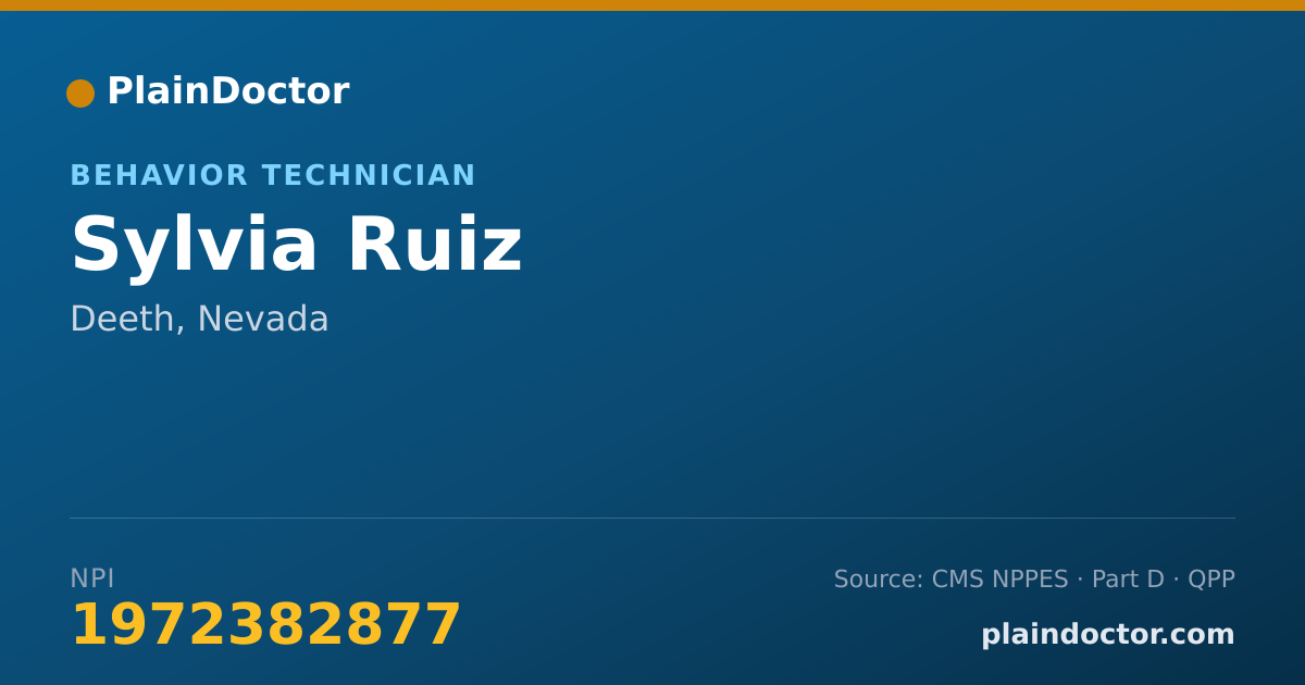 Shareable card for Sylvia Ruiz - Behavior Technician, Deeth, NV
