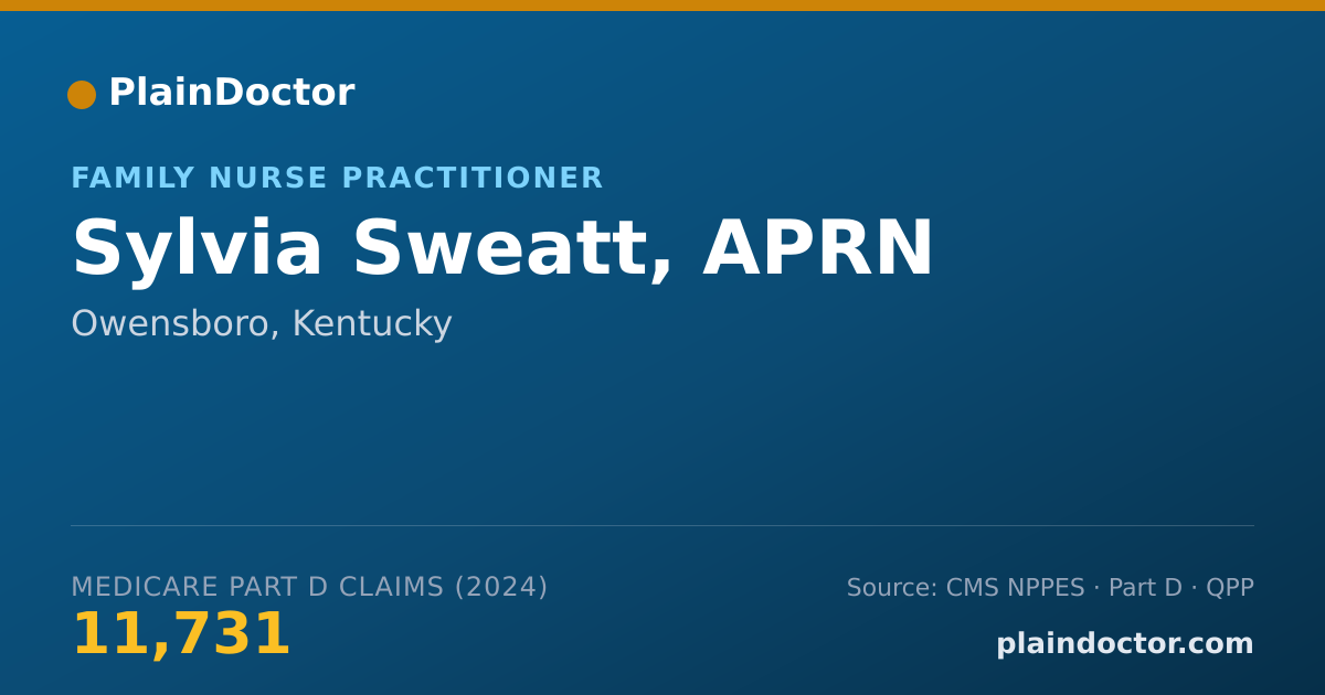 Shareable card for Sylvia Sweatt, APRN - Family Nurse Practitioner, Owensboro, KY