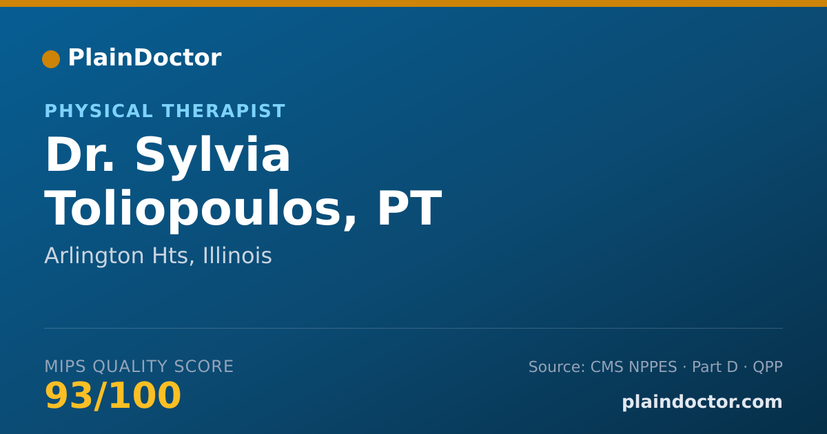 Shareable card for Sylvia Toliopoulos, PT - Physical Therapist, Arlington Hts, IL