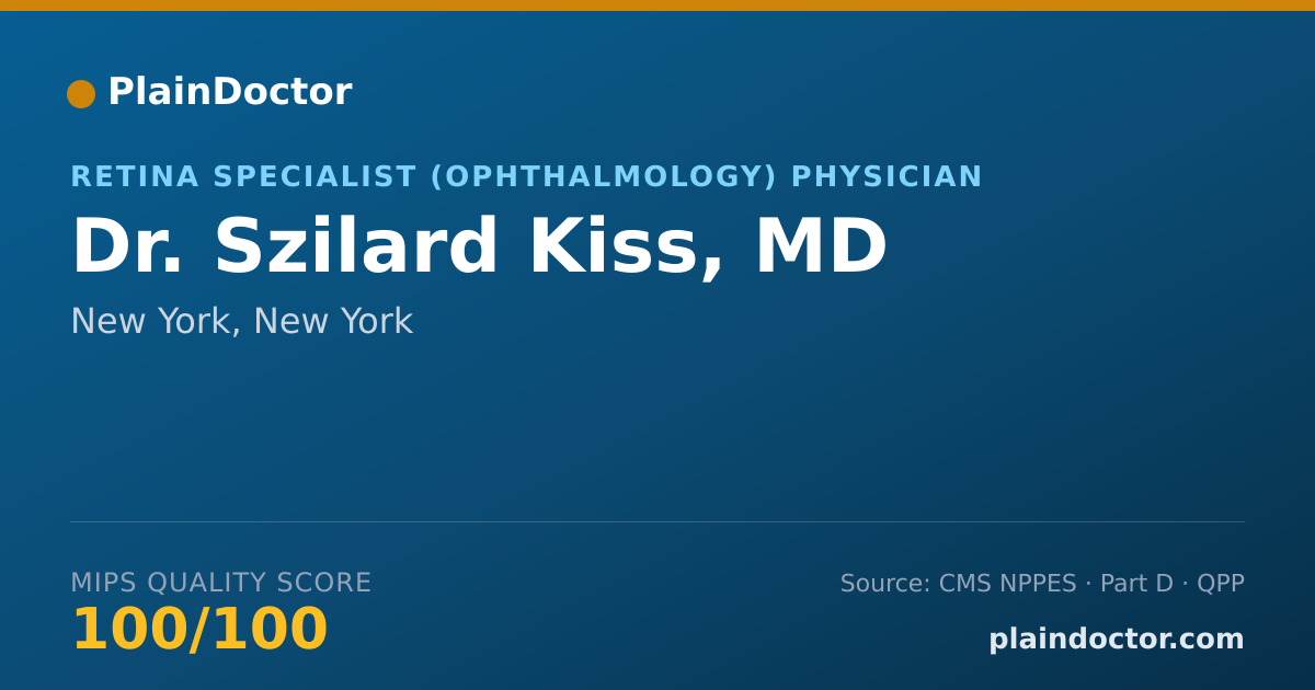 Shareable card for Szilard Kiss, MD - Retina Specialist (Ophthalmology) Physician, New York, NY