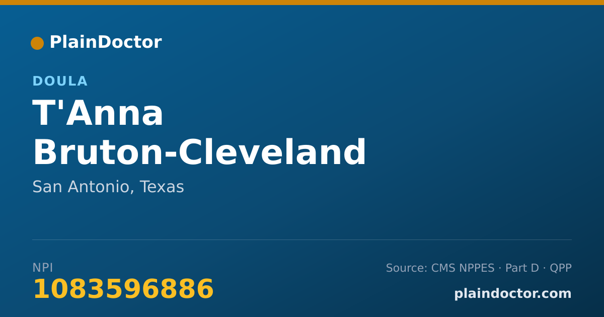Shareable card for T'Anna Bruton-Cleveland - Doula, San Antonio, TX