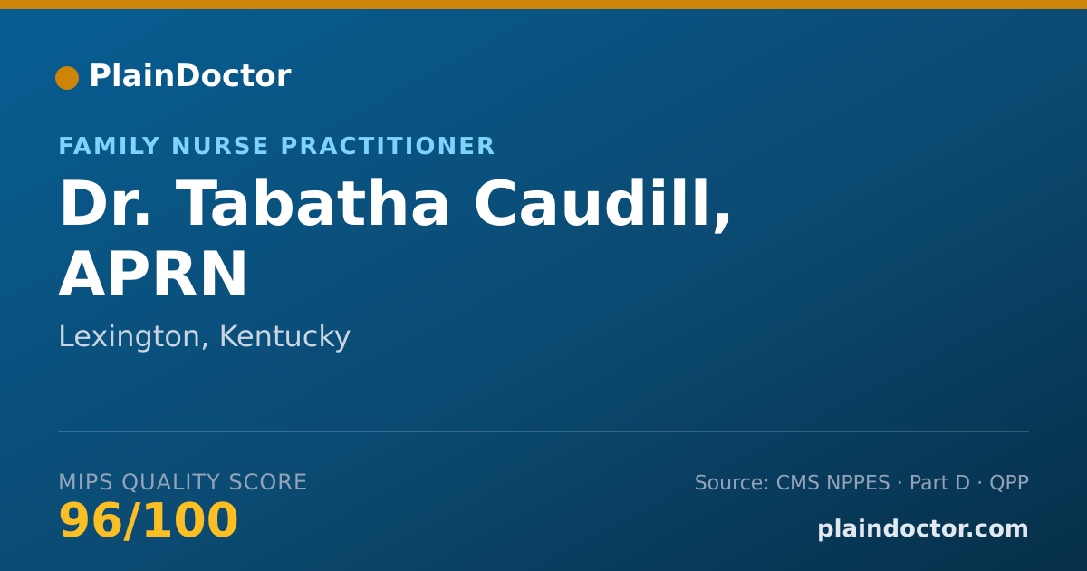 Shareable card for Tabatha Caudill, APRN - Family Nurse Practitioner, Lexington, KY