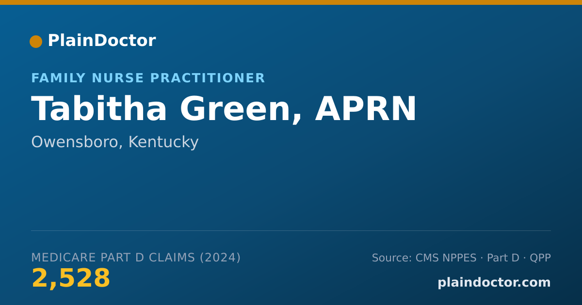 Shareable card for Tabitha Green, APRN - Family Nurse Practitioner, Owensboro, KY