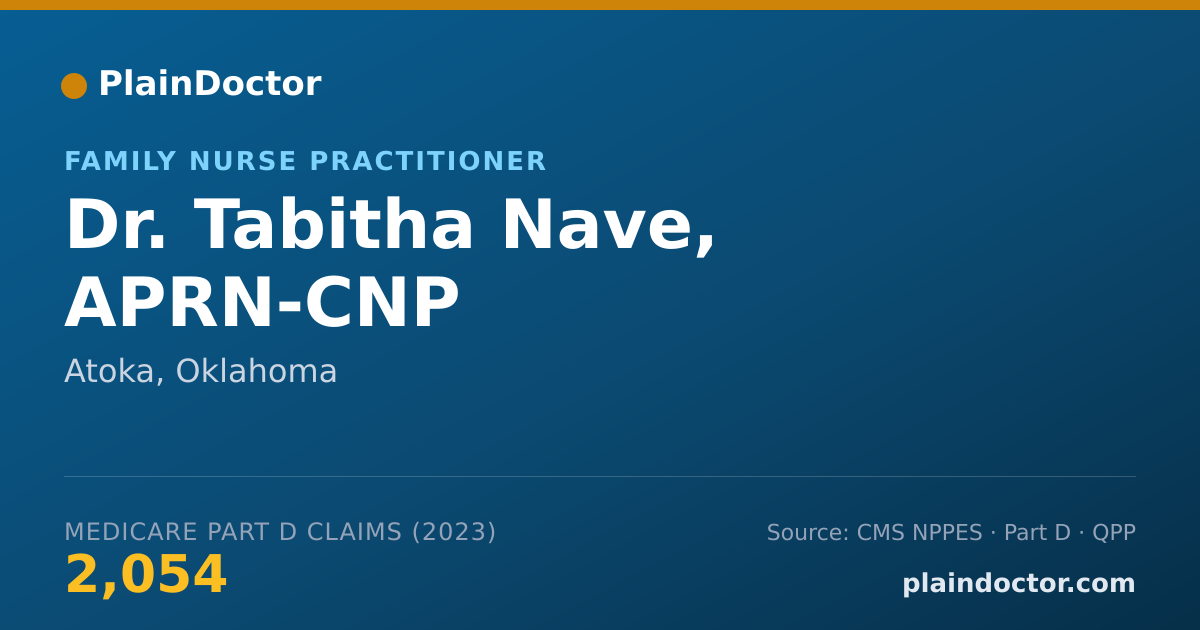 Shareable card for Tabitha Nave, APRN-CNP - Family Nurse Practitioner, Atoka, OK