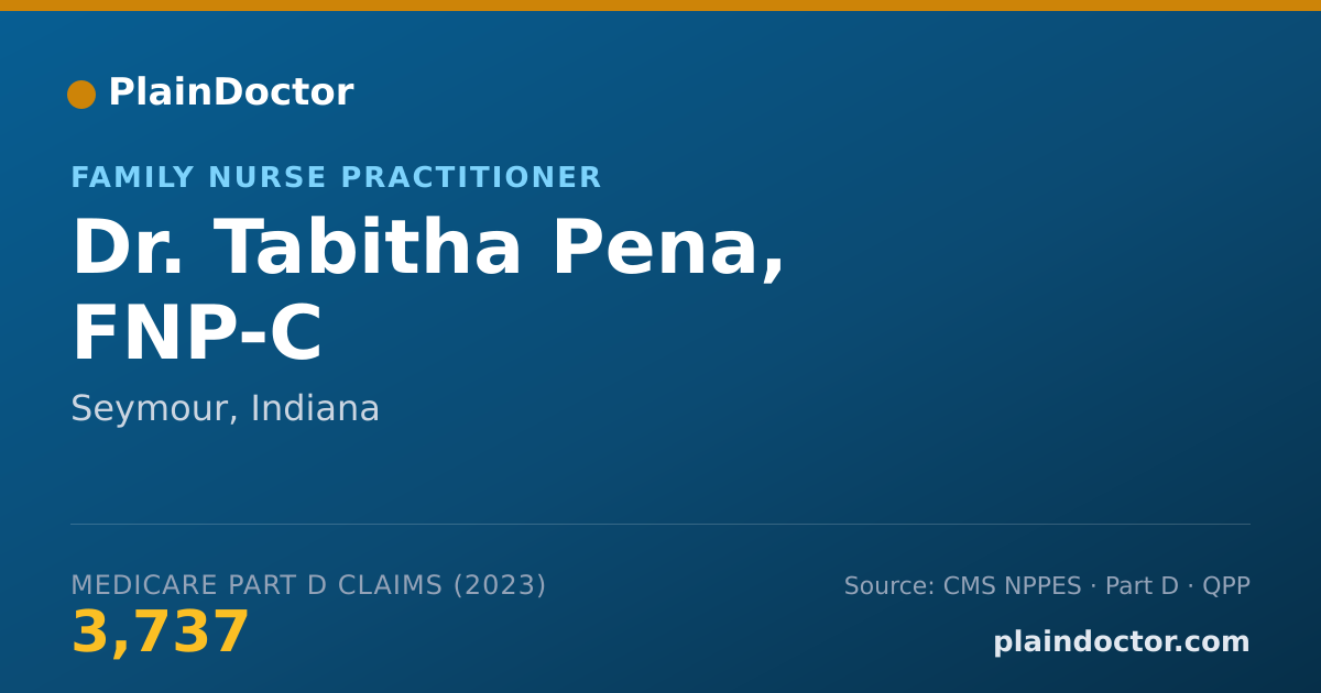 Shareable card for Tabitha Pena, FNP-C - Family Nurse Practitioner, Seymour, IN