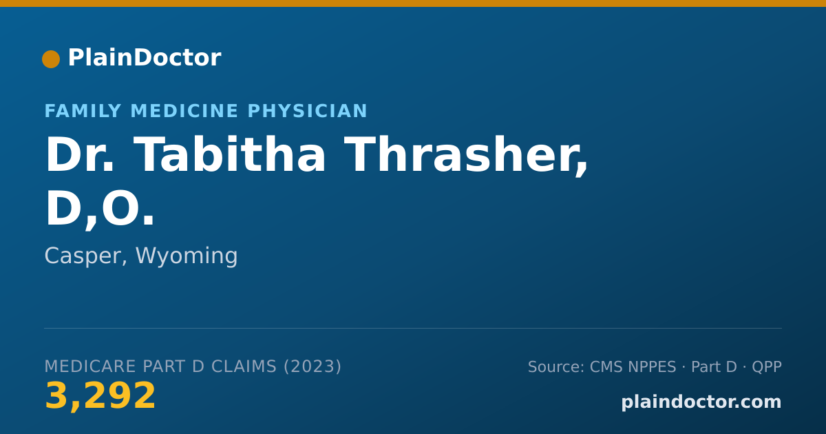 Shareable card for Tabitha Thrasher, D,O. - Family Medicine Physician, Casper, WY