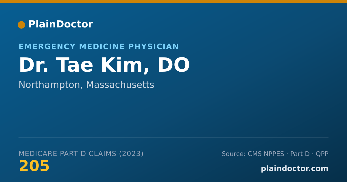 Shareable card for Tae Kim, DO - Emergency Medicine Physician, Northampton, MA