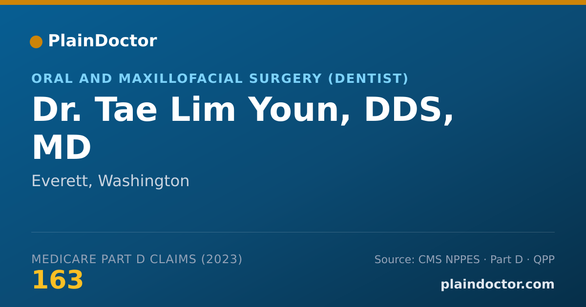 Shareable card for Tae Lim Youn, DDS, MD - Oral and Maxillofacial Surgery (Dentist), Everett, WA