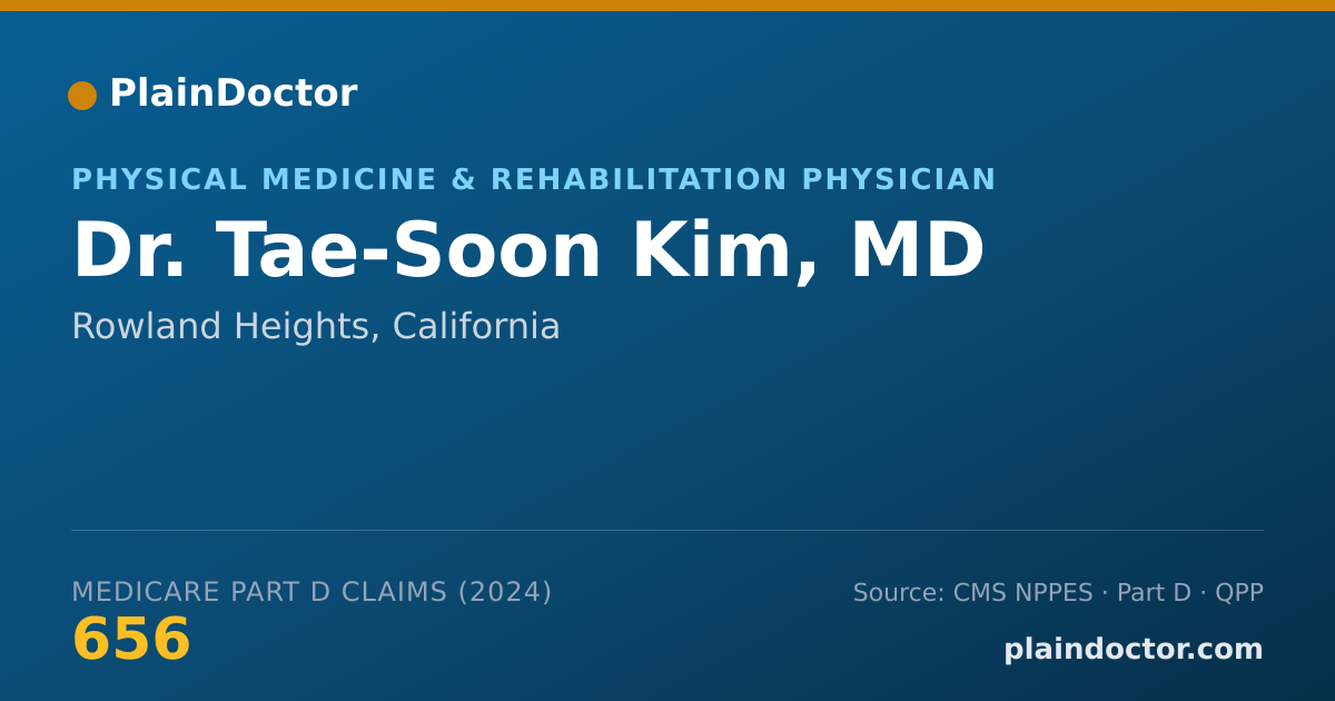 Shareable card for Tae-Soon Kim, MD - Physical Medicine & Rehabilitation Physician, Rowland Heights, CA