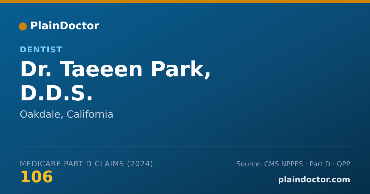 Shareable card for Taeeen Park, D.D.S. - Dentist, Oakdale, CA