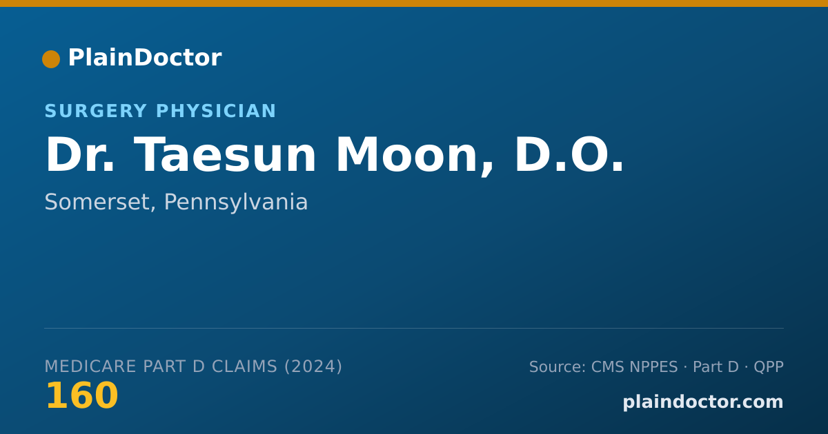 Shareable card for Taesun Moon, D.O. - Surgery Physician, Somerset, PA