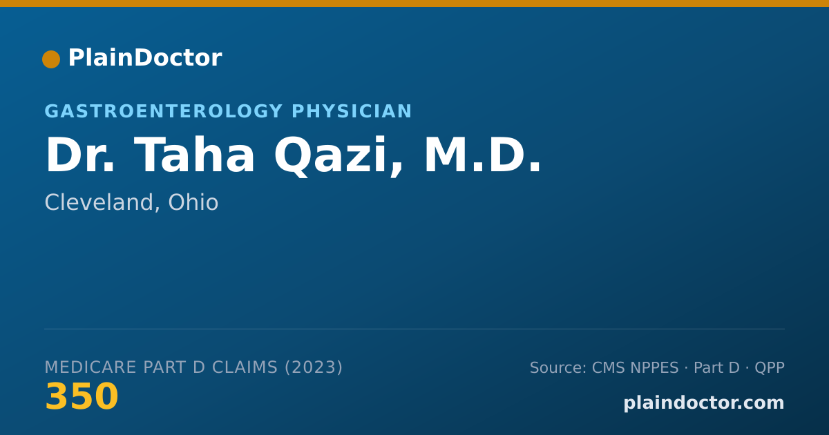 Shareable card for Taha Qazi, M.D. - Gastroenterology Physician, Cleveland, OH