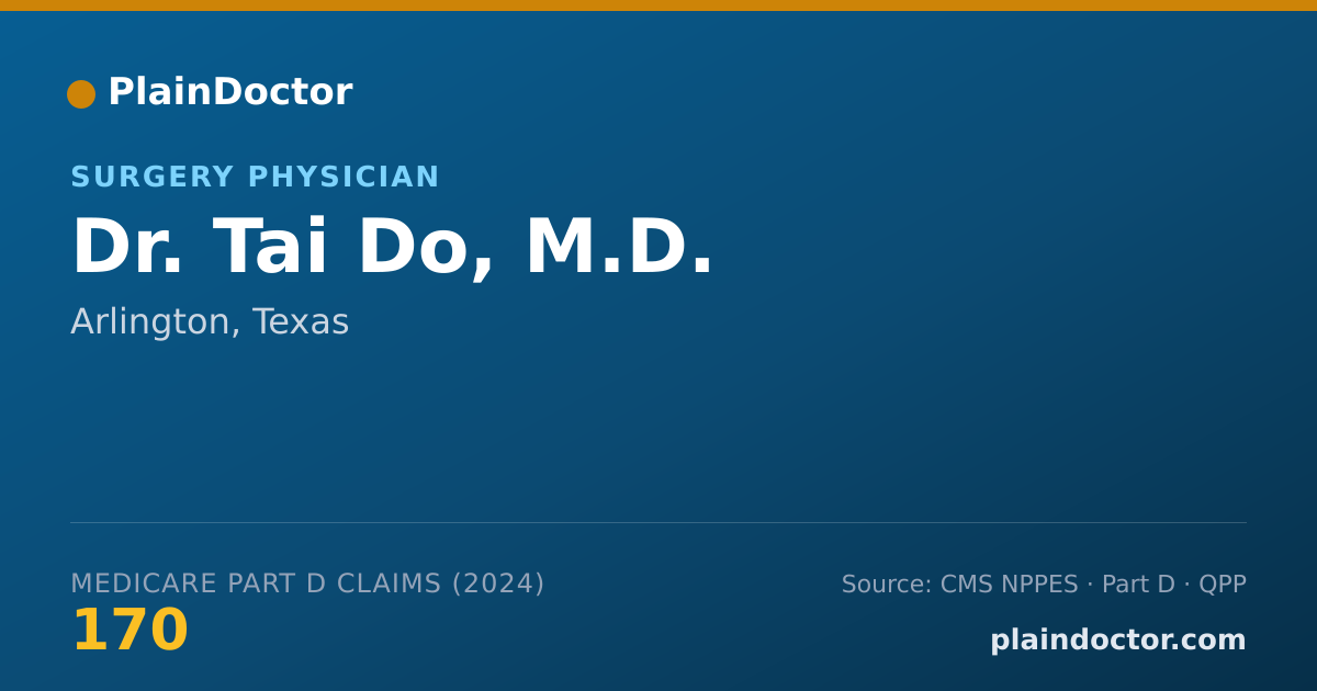 Shareable card for Tai Do, M.D. - Surgery Physician, Arlington, TX
