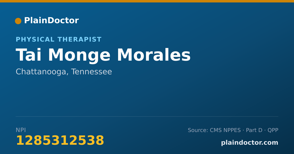 Shareable card for Tai Monge Morales - Physical Therapist, Chattanooga, TN