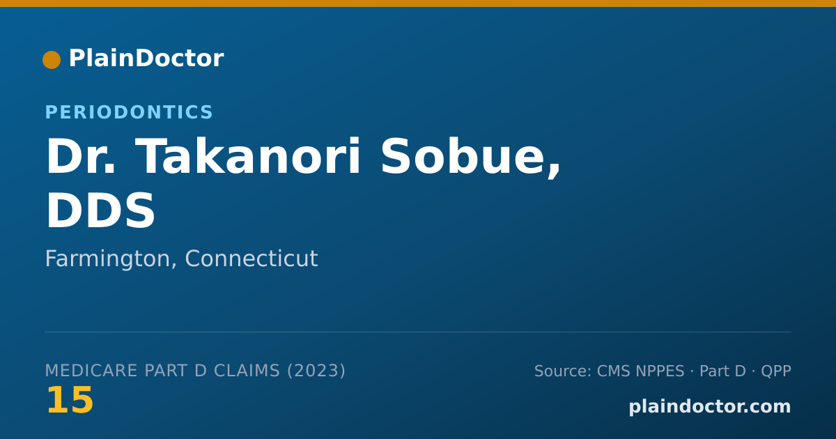 Shareable card for Takanori Sobue, DDS - Periodontics, Farmington, CT