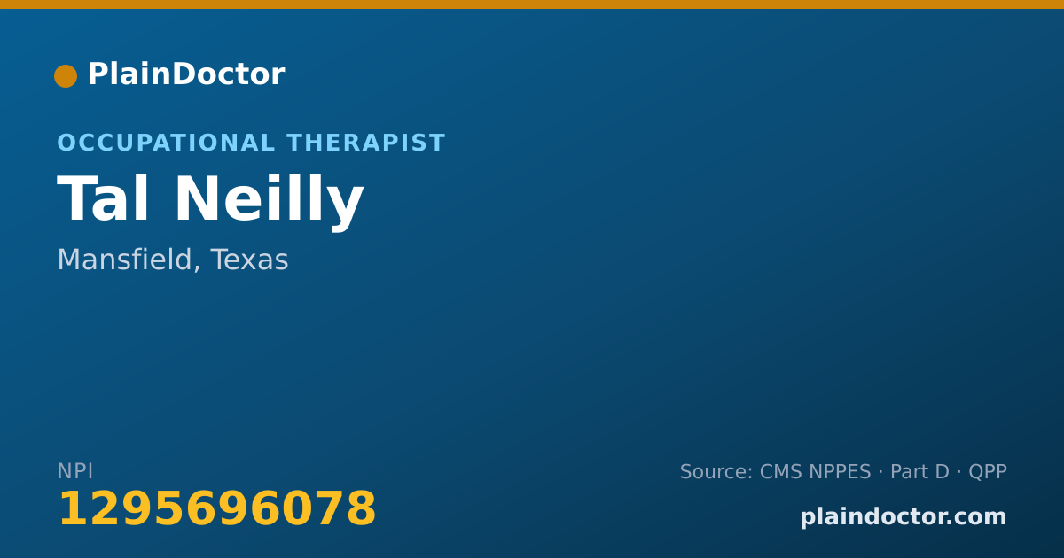 Shareable card for Tal Neilly - Occupational Therapist, Mansfield, TX
