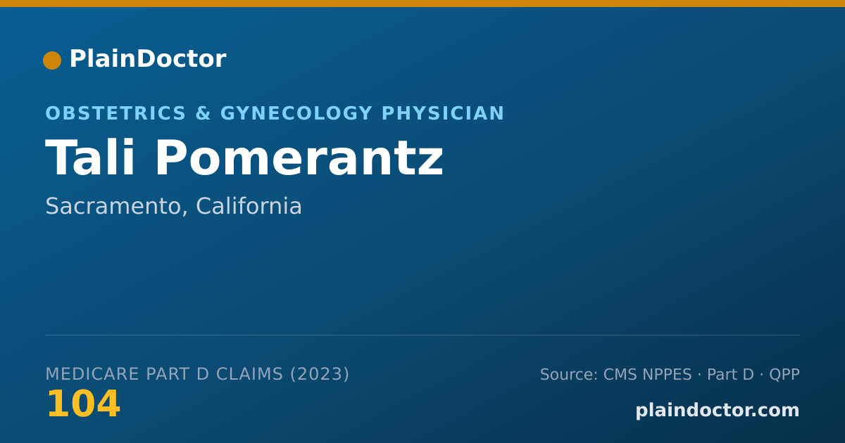 Shareable card for Tali Pomerantz - Obstetrics & Gynecology Physician, Sacramento, CA