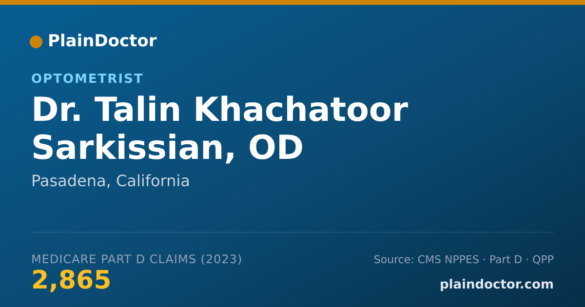 Shareable card for Talin Khachatoor Sarkissian, OD - Optometrist, Pasadena, CA