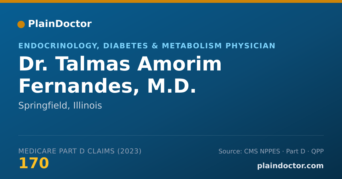 Shareable card for Talmas Amorim Fernandes, M.D. - Endocrinology, Diabetes & Metabolism Physician, Springfield, IL