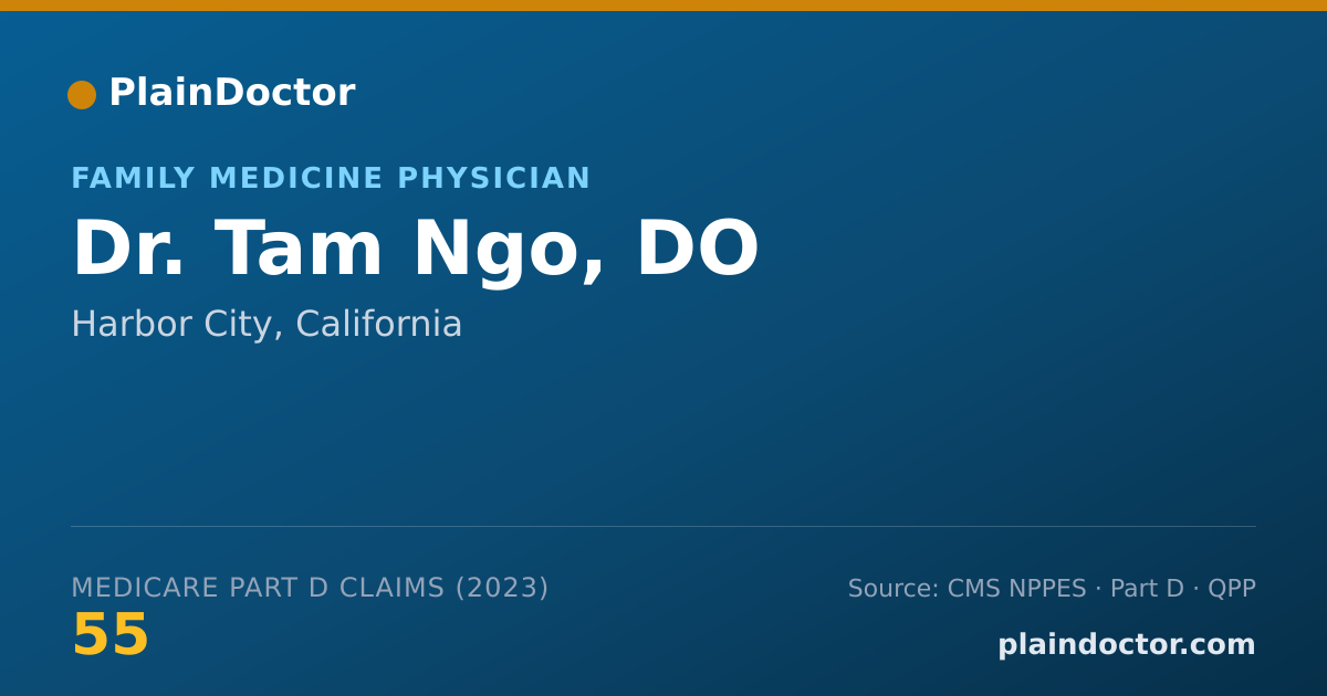 Shareable card for Tam Ngo, DO - Family Medicine Physician, Harbor City, CA