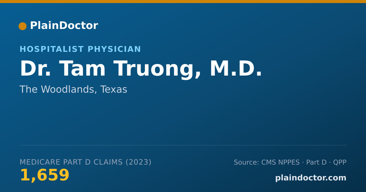Shareable card for Tam Truong, M.D. - Hospitalist Physician, The Woodlands, TX