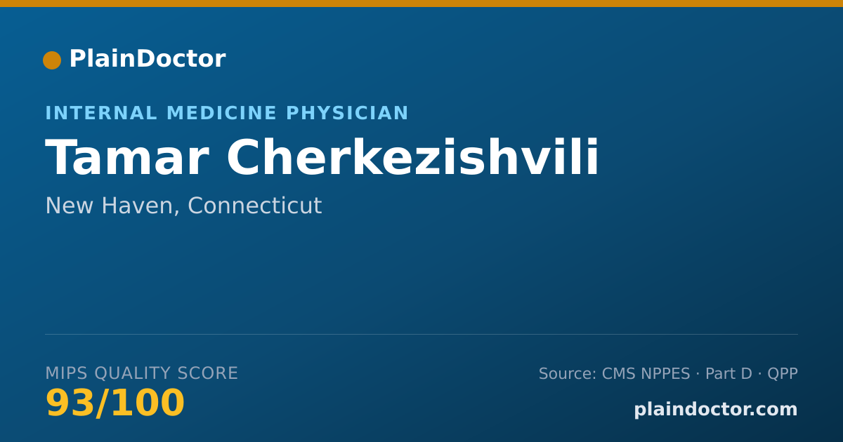 Shareable card for Tamar Cherkezishvili - Internal Medicine Physician, New Haven, CT