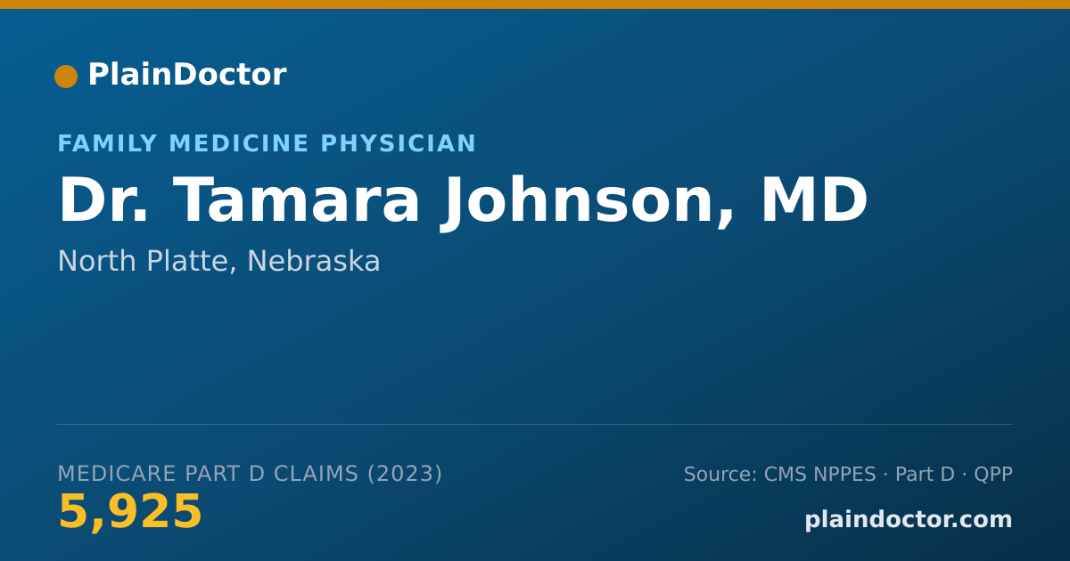 Shareable card for Tamara Johnson, MD - Family Medicine Physician, North Platte, NE