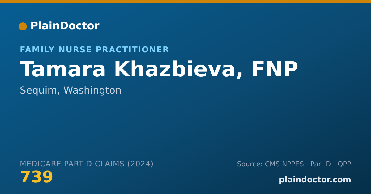 Shareable card for Tamara Khazbieva, FNP - Family Nurse Practitioner, Sequim, WA