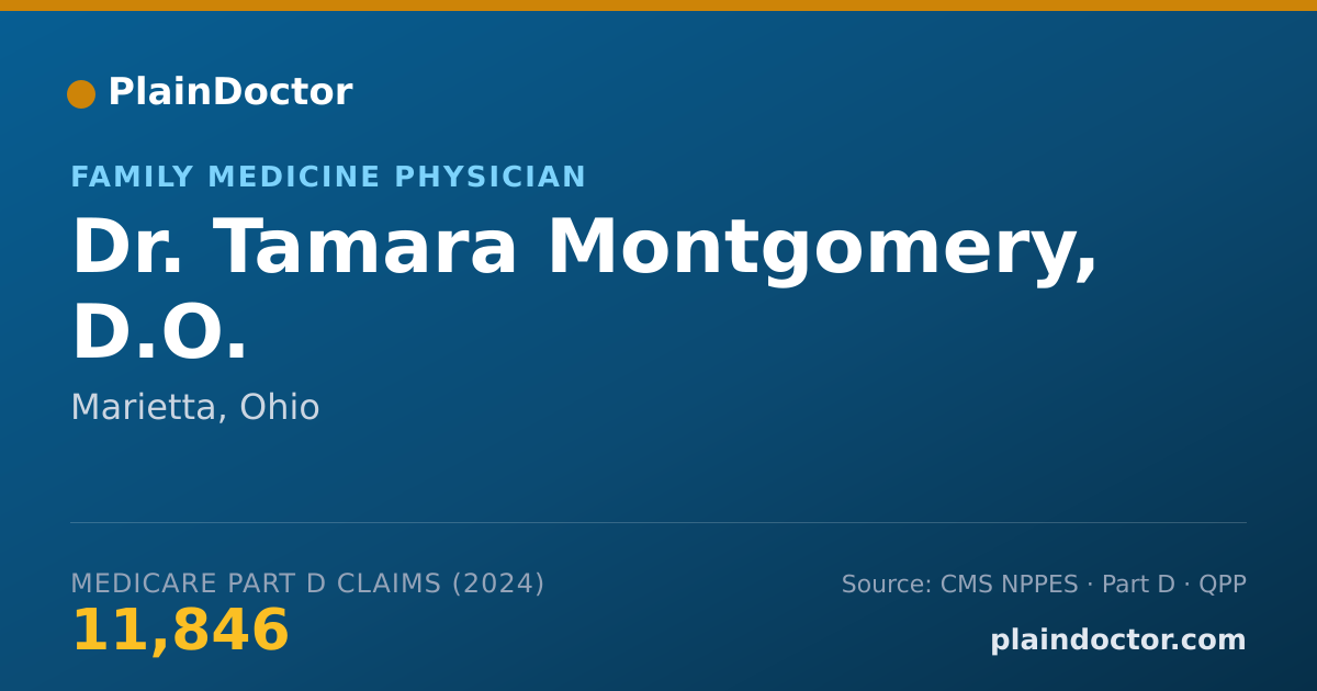 Shareable card for Tamara Montgomery, D.O. - Family Medicine Physician, Marietta, OH