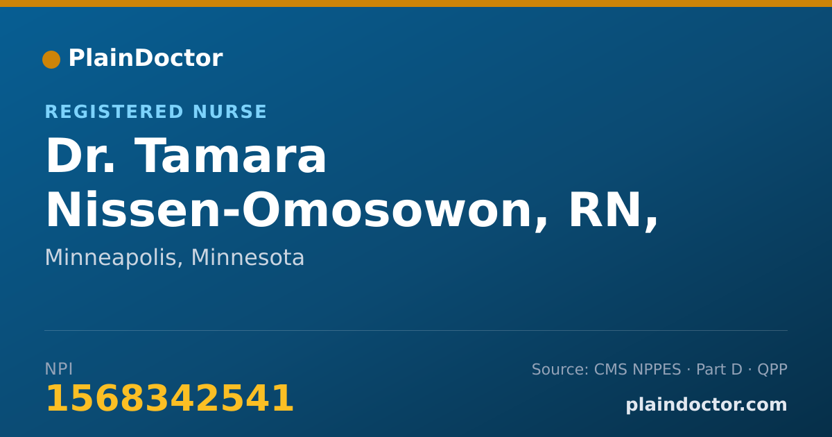 Shareable card for Tamara Nissen-Omosowon, RN, BSN - Registered Nurse, Minneapolis, MN