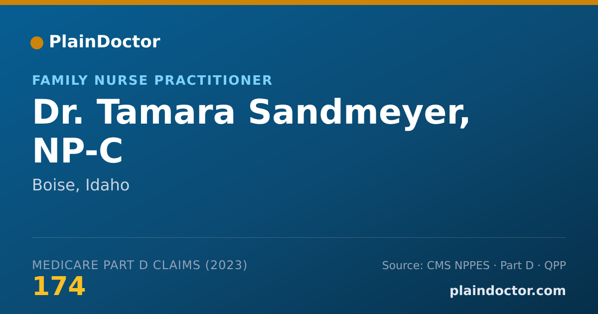 Shareable card for Tamara Sandmeyer, NP-C - Family Nurse Practitioner, Boise, ID