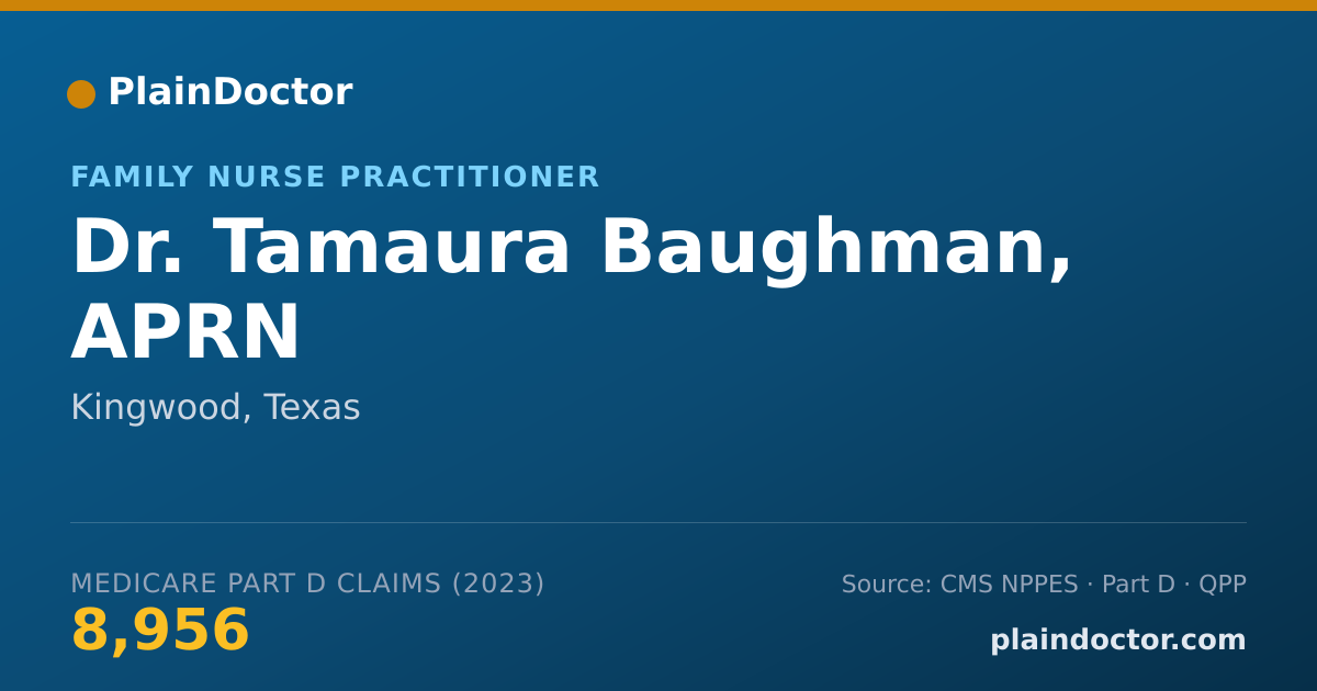 Shareable card for Tamaura Baughman, APRN - Family Nurse Practitioner, Kingwood, TX
