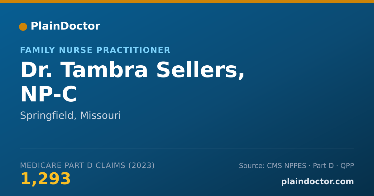 Shareable card for Tambra Sellers, NP-C - Family Nurse Practitioner, Springfield, MO