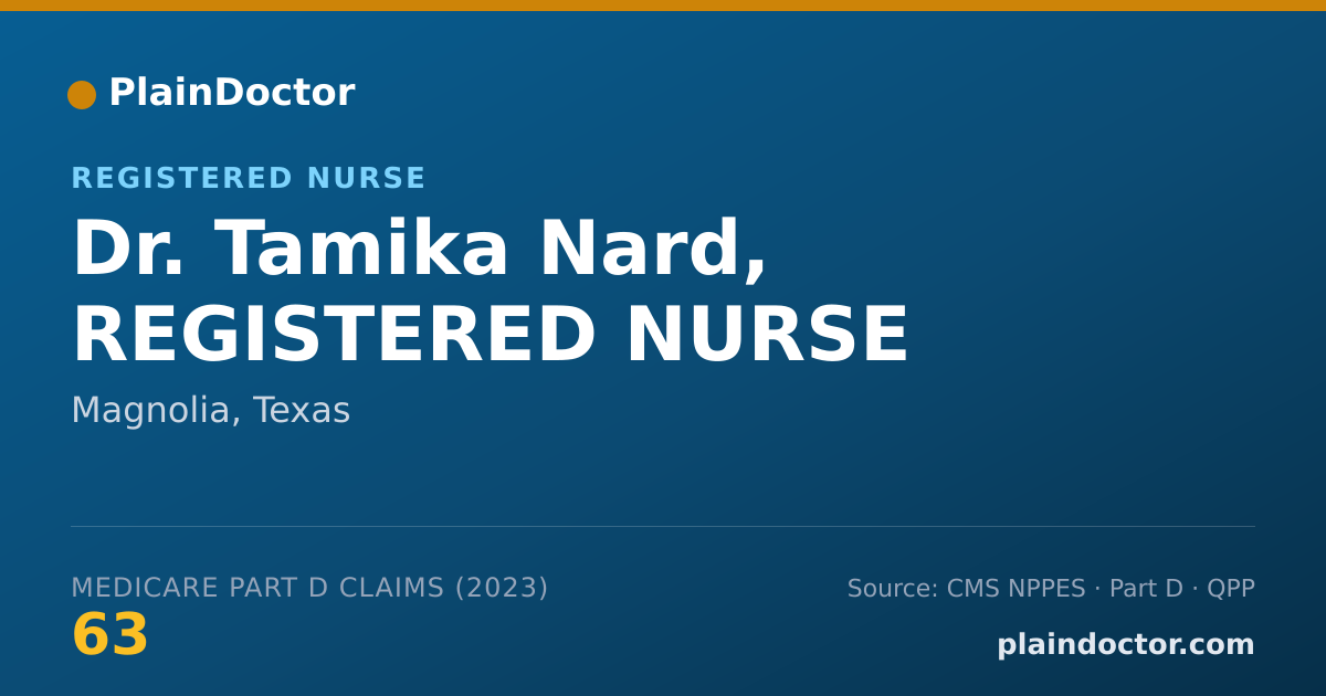Shareable card for Tamika Nard, REGISTERED NURSE - Registered Nurse, Magnolia, TX