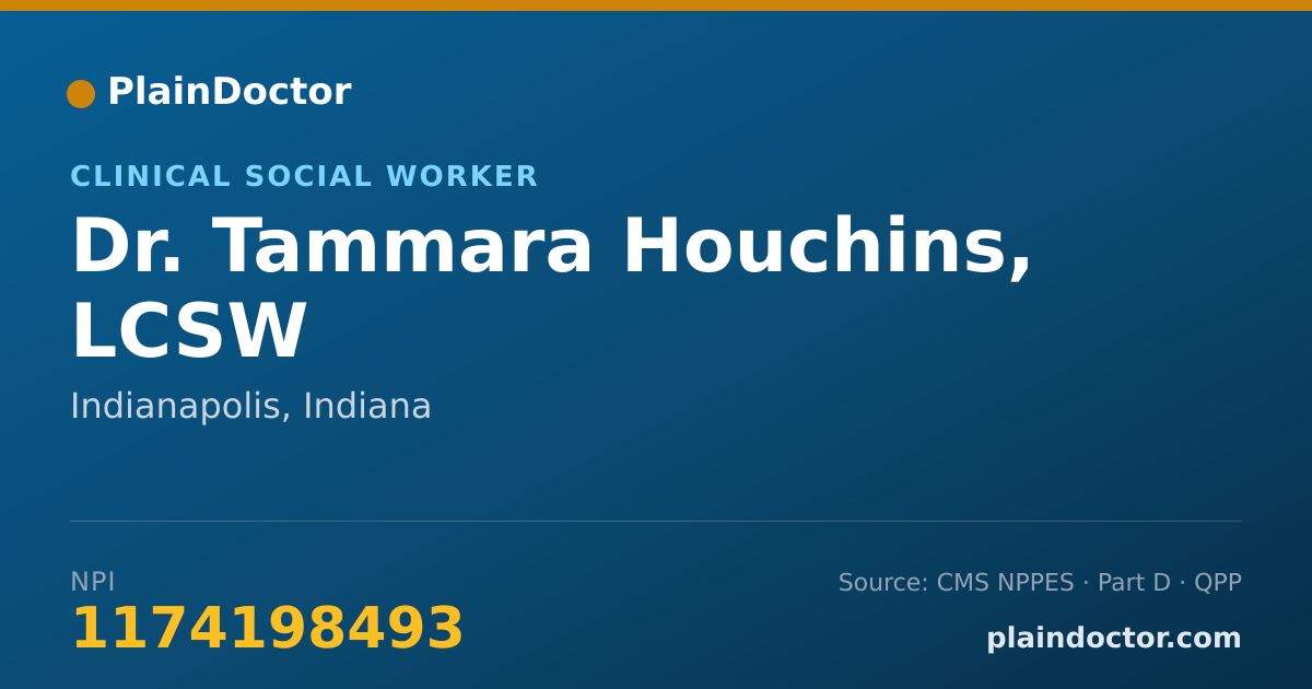 Shareable card for Tammara Houchins, LCSW - Clinical Social Worker, Indianapolis, IN
