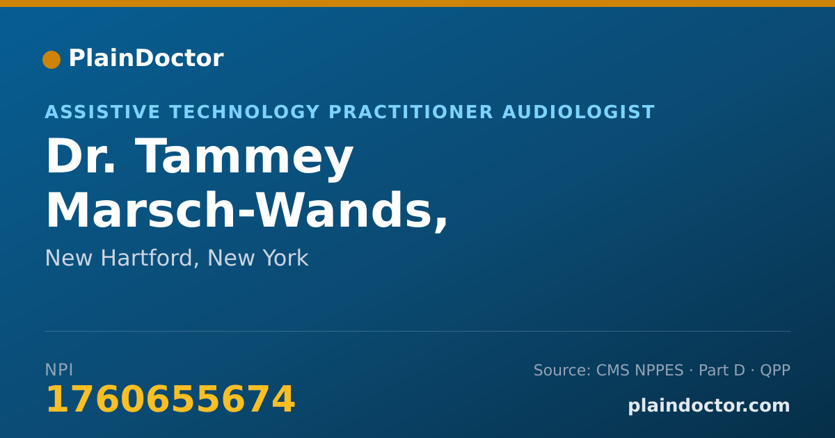 Shareable card for Tammey Marsch-Wands, AUDIOLOGIST - Assistive Technology Practitioner Audiologist, New Hartford, NY
