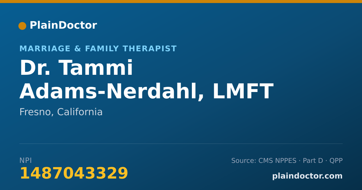 Shareable card for Tammi Adams-Nerdahl, LMFT - Marriage & Family Therapist, Fresno, CA