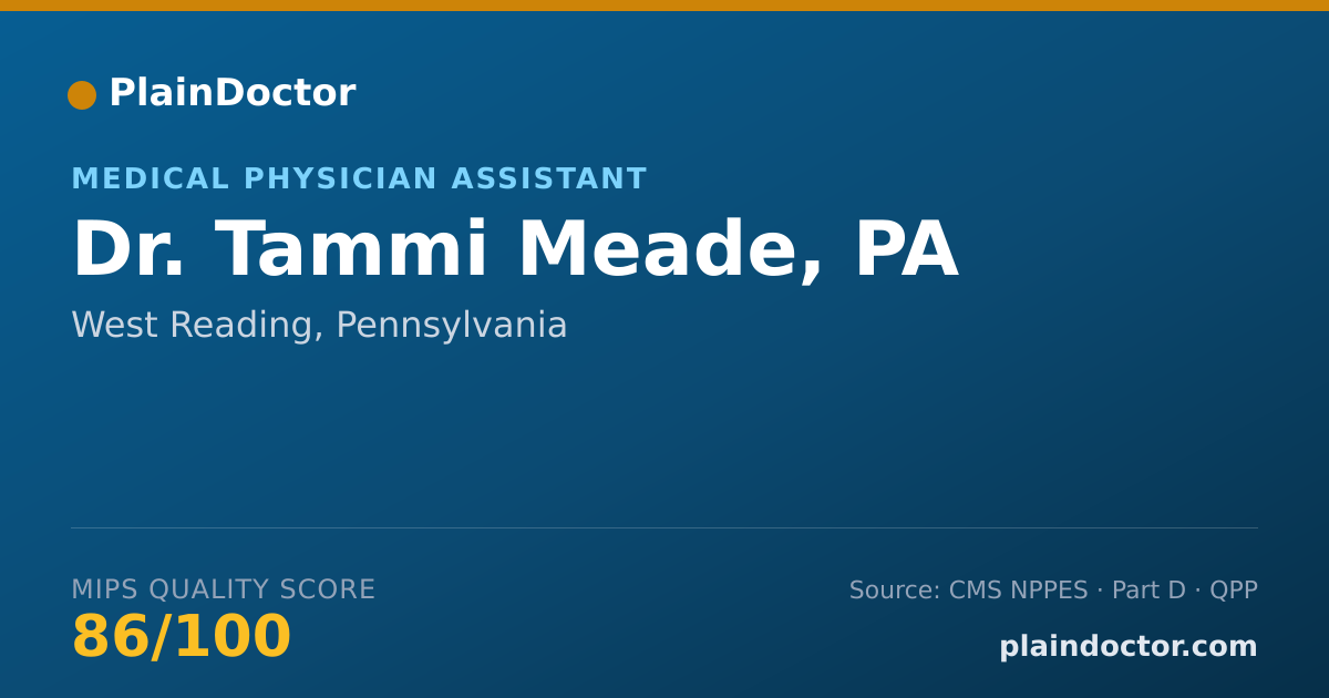 Shareable card for Tammi Meade, PA - Medical Physician Assistant, West Reading, PA
