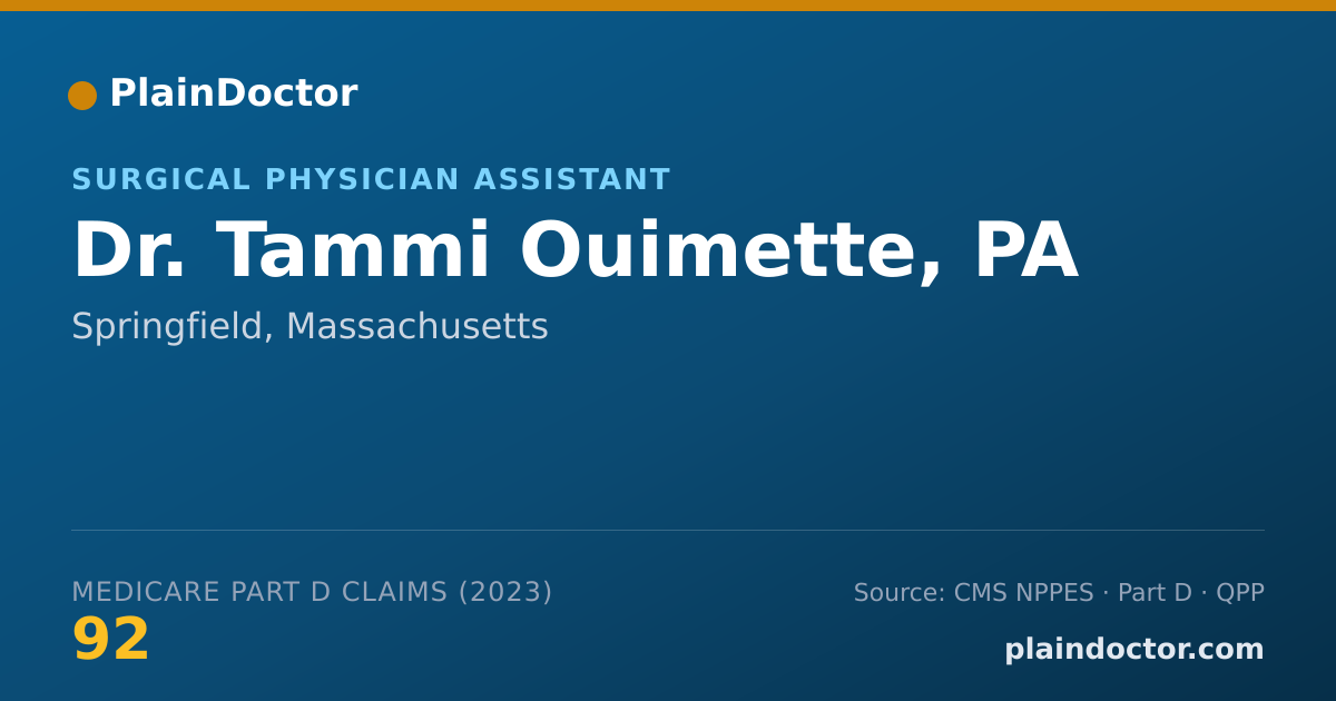Shareable card for Tammi Ouimette, PA - Surgical Physician Assistant, Springfield, MA