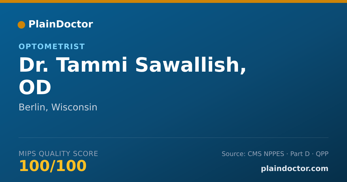 Shareable card for Tammi Sawallish, OD - Optometrist, Berlin, WI