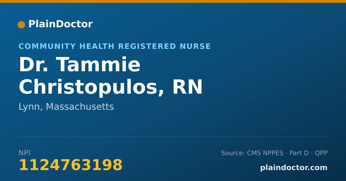 Shareable card for Tammie Christopulos, RN - Community Health Registered Nurse, Lynn, MA