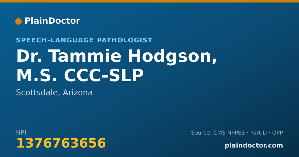Shareable card for Tammie Hodgson, M.S. CCC-SLP - Speech-Language Pathologist, Scottsdale, AZ