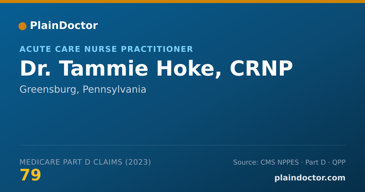 Shareable card for Tammie Hoke, CRNP - Acute Care Nurse Practitioner, Greensburg, PA