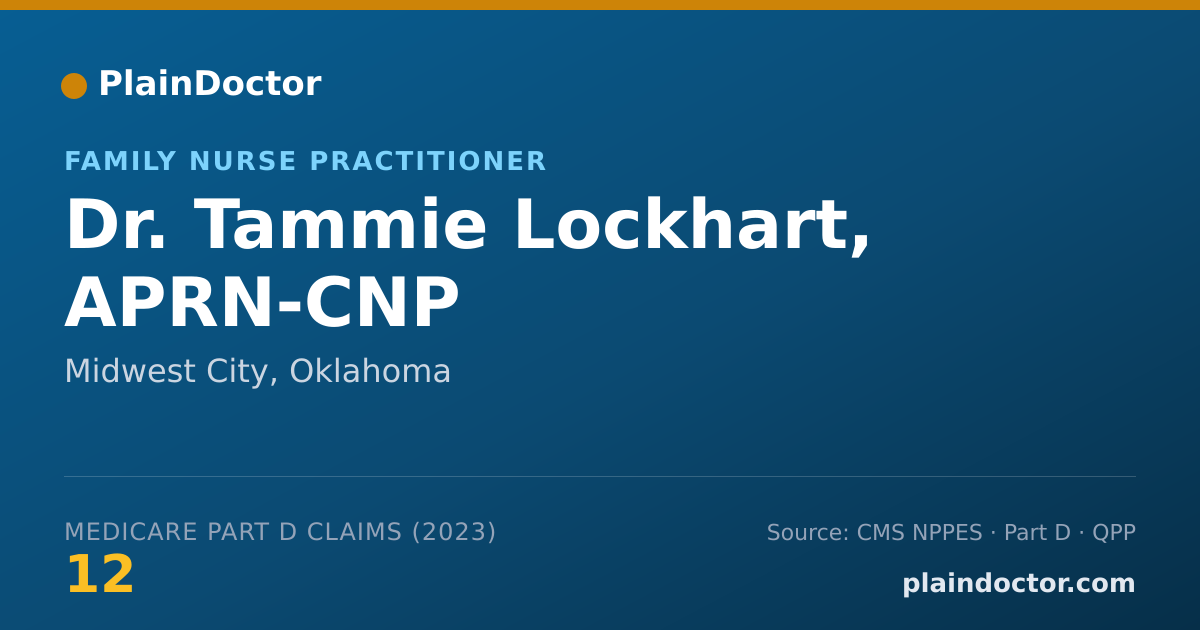 Shareable card for Tammie Lockhart, APRN-CNP - Family Nurse Practitioner, Midwest City, OK