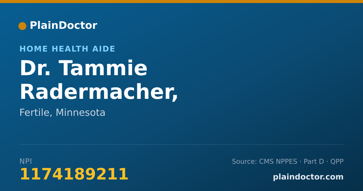Shareable card for Tammie Radermacher, LPN/HOUSING MANAGER - Home Health Aide, Fertile, MN
