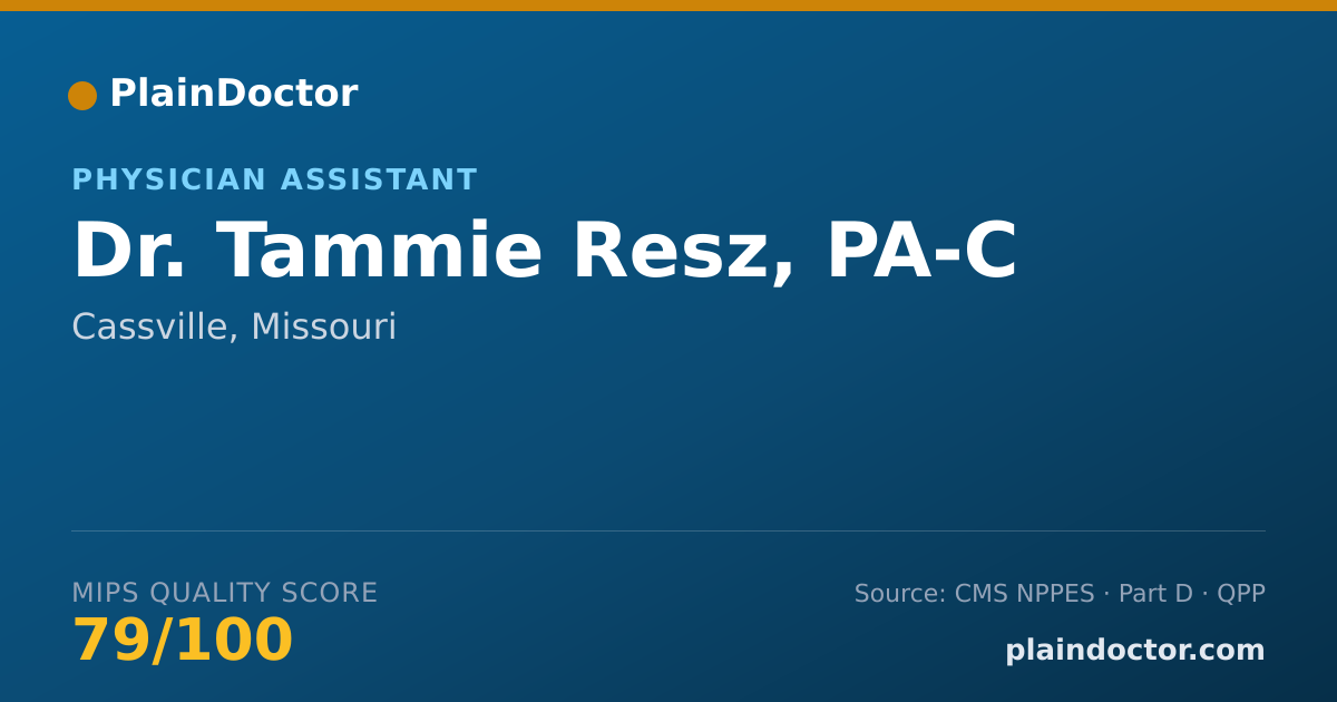 Shareable card for Tammie Resz, PA-C - Physician Assistant, Cassville, MO