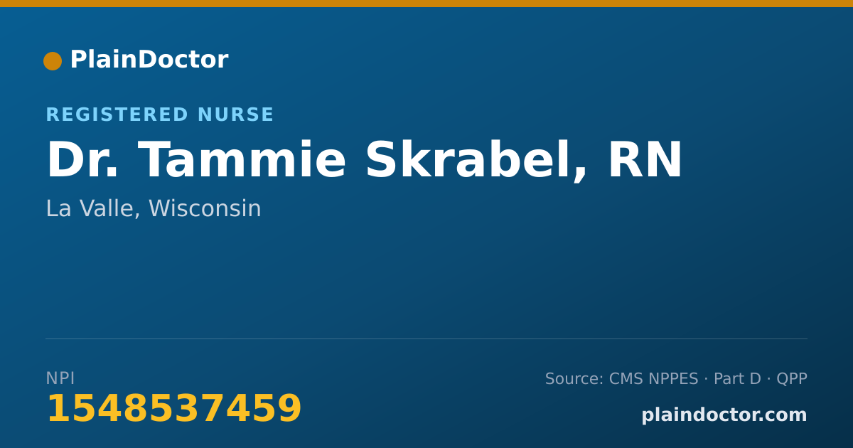 Shareable card for Tammie Skrabel, RN - Registered Nurse, La Valle, WI