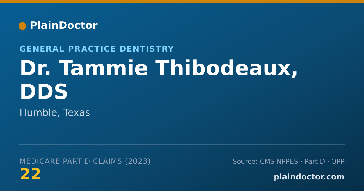 Shareable card for Tammie Thibodeaux, DDS - General Practice Dentistry, Humble, TX