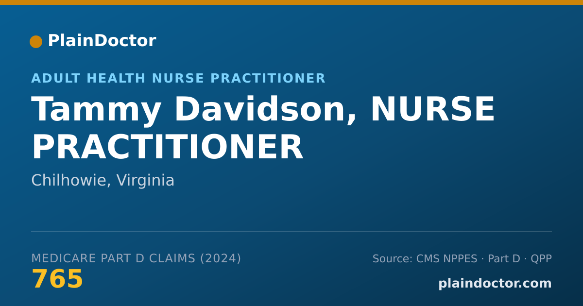 Shareable card for Tammy Davidson, NURSE PRACTITIONER - Adult Health Nurse Practitioner, Chilhowie, VA