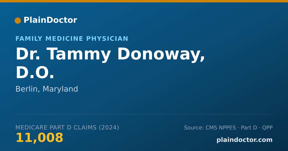 Shareable card for Tammy Donoway, D.O. - Family Medicine Physician, Berlin, MD
